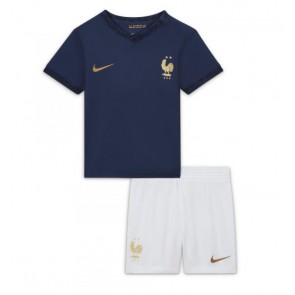 Francie Dětské Domácí dres komplet MS 2022 Krátký Rukáv (+ trenýrky)